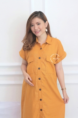 Dress Wanita Hamil Menyusui Aprodhite Dress-DRO 227 Kuning
